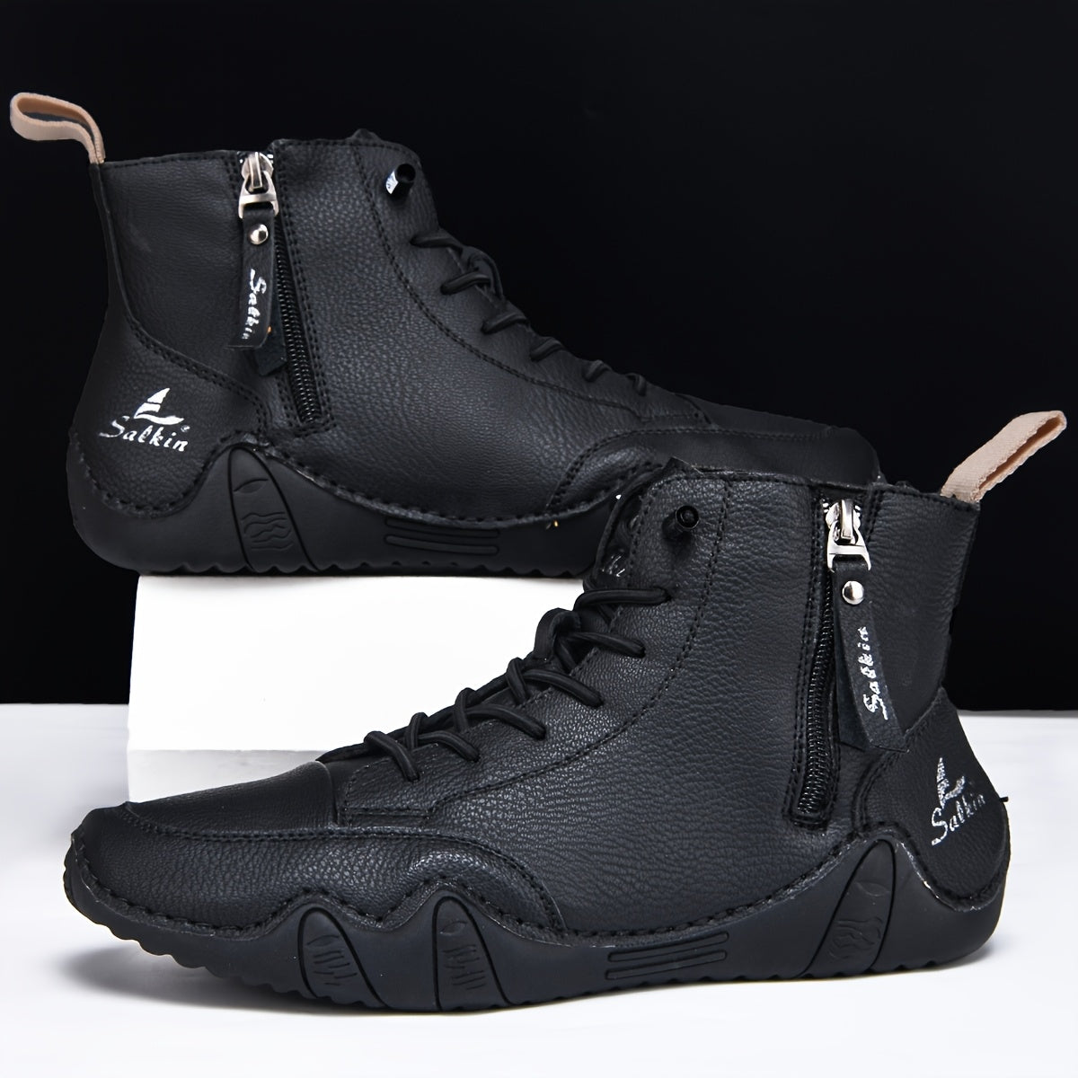 Bottes montantes à lacets pour homme