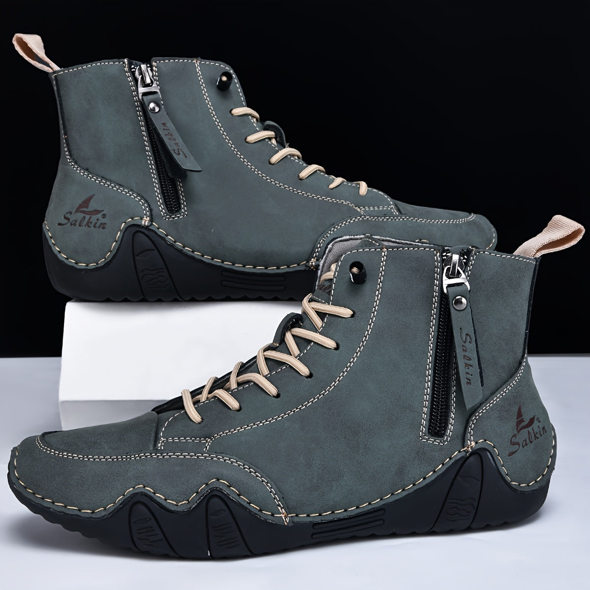 Bottes montantes à lacets pour homme