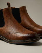 Bottines Chelsea homme à perforations