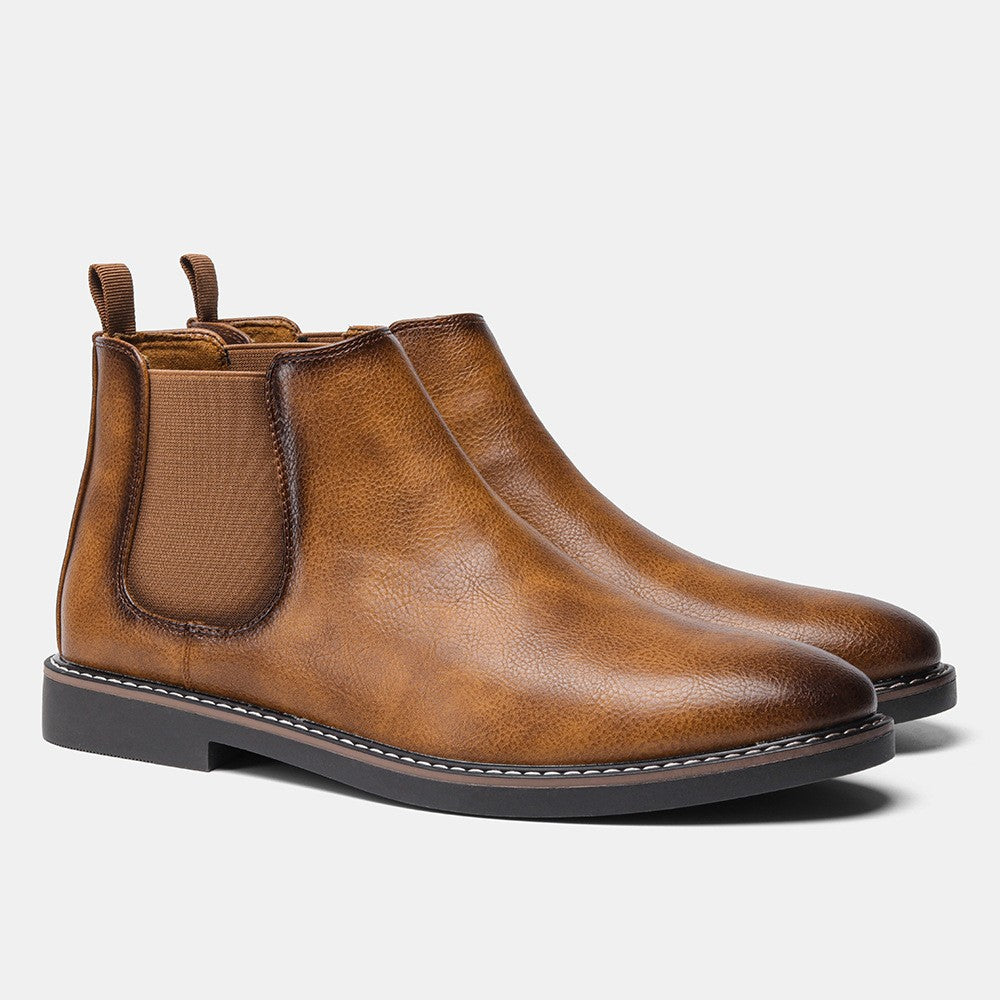 Bottines homme à empiècements élastiques