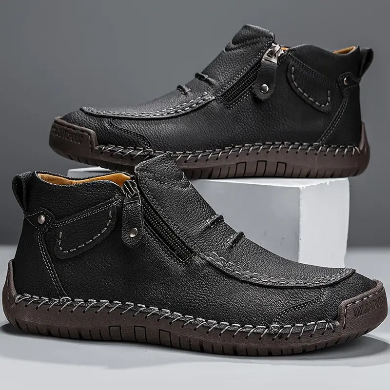 Bottines homme à fermeture zippée