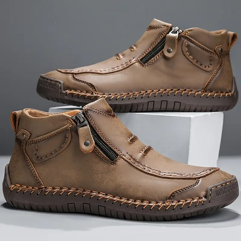 Bottines homme à fermeture zippée