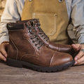 Bottines homme à lacets et semelle crantée