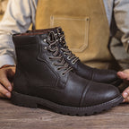 Bottines homme à lacets et semelle crantée