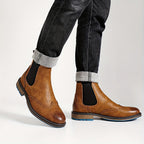 Bottines homme Chelsea à détails brogue