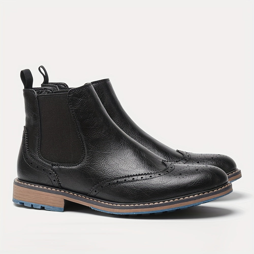 Bottines homme Chelsea à détails brogue