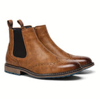 Bottines homme Chelsea à détails brogue