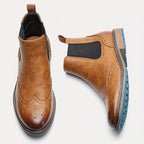 Bottines homme Chelsea à détails brogue