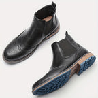 Bottines homme Chelsea à détails brogue
