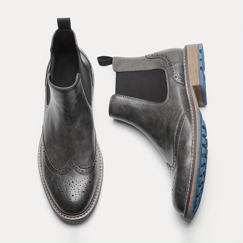 Bottines homme Chelsea à détails brogue