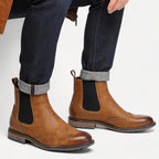 Bottines homme Chelsea à détails brogue