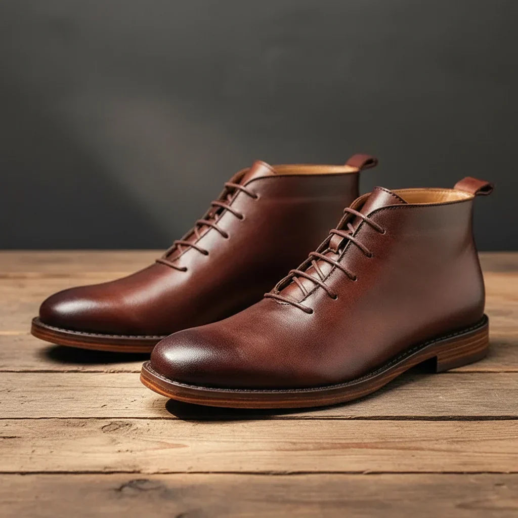 Bottines homme cuir à lacets