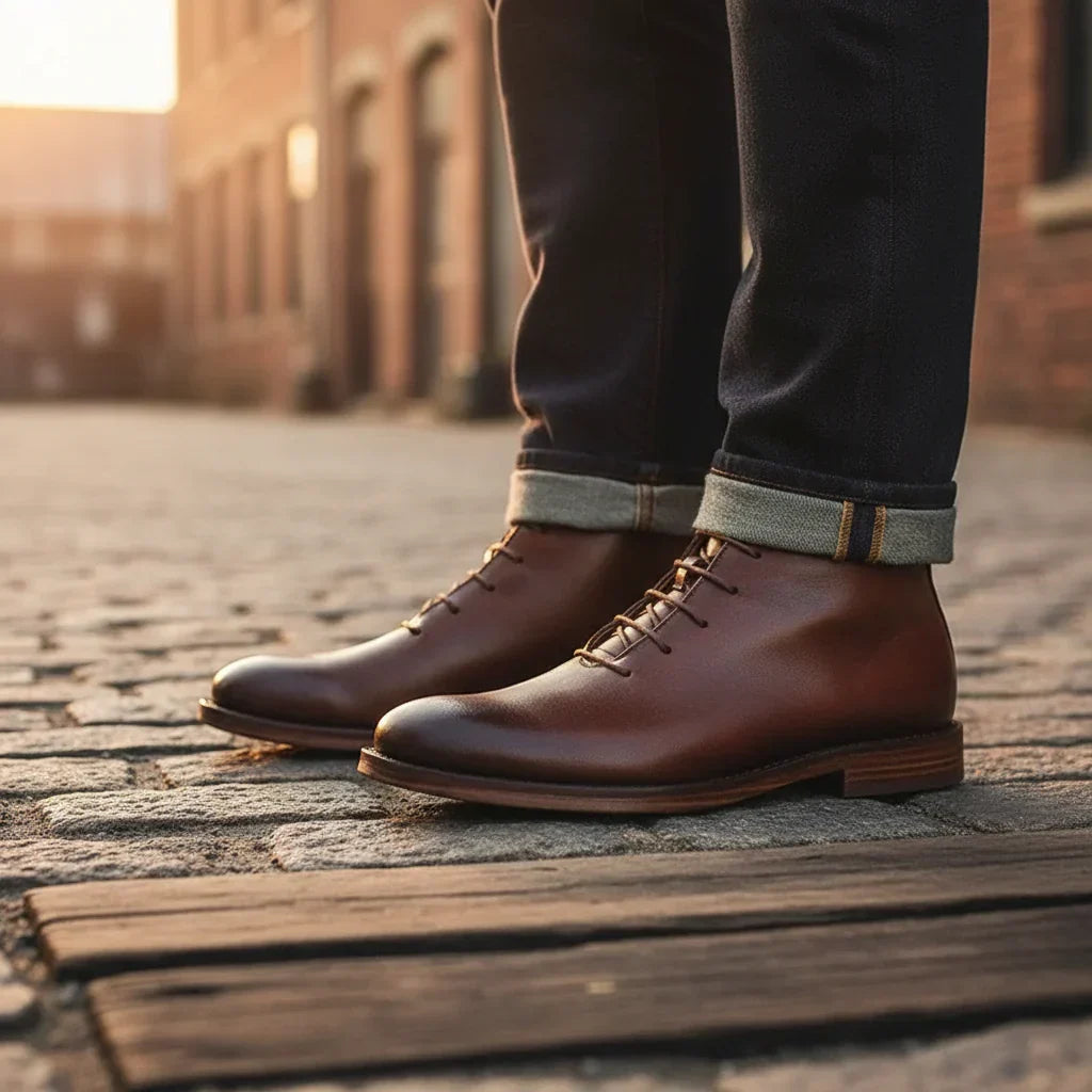 Bottines homme cuir à lacets