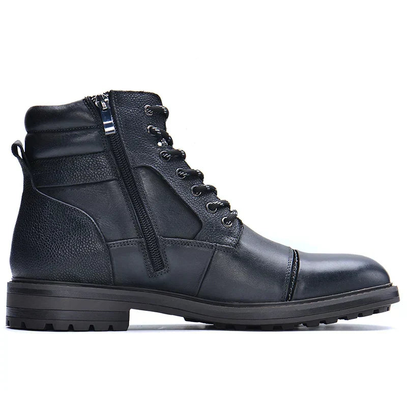 Bottines homme cuir à lacets et zip latéral