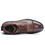 Bottines homme cuir à lacets et zip latéral
