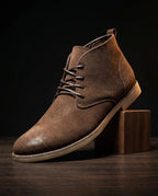 Bottines homme daim à lacets