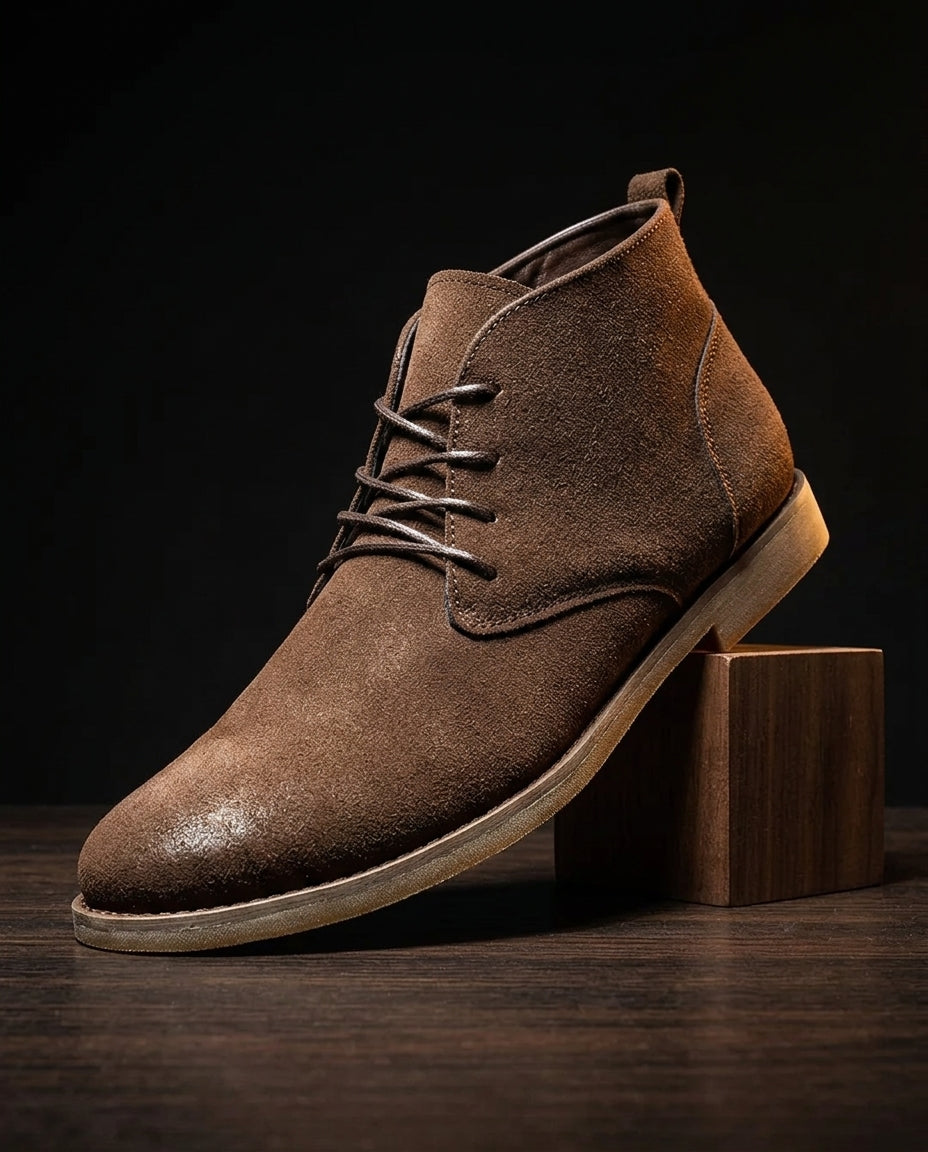 Bottines homme daim à lacets