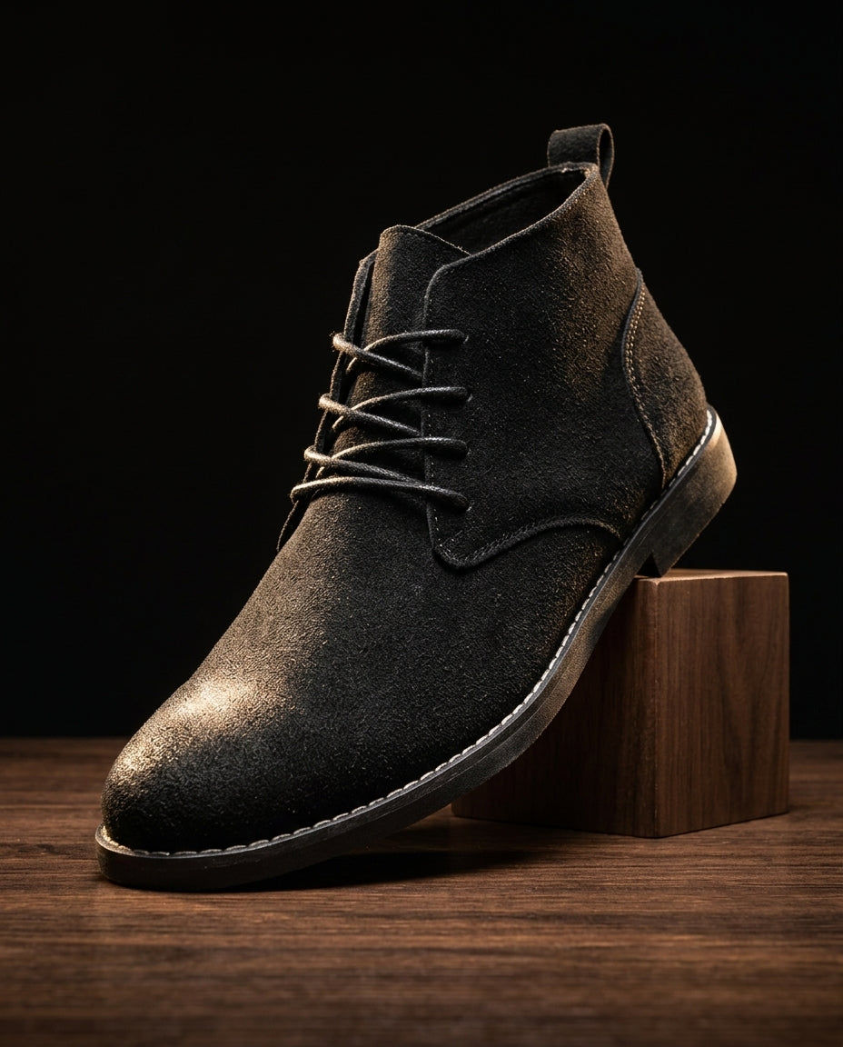 Bottines homme daim à lacets