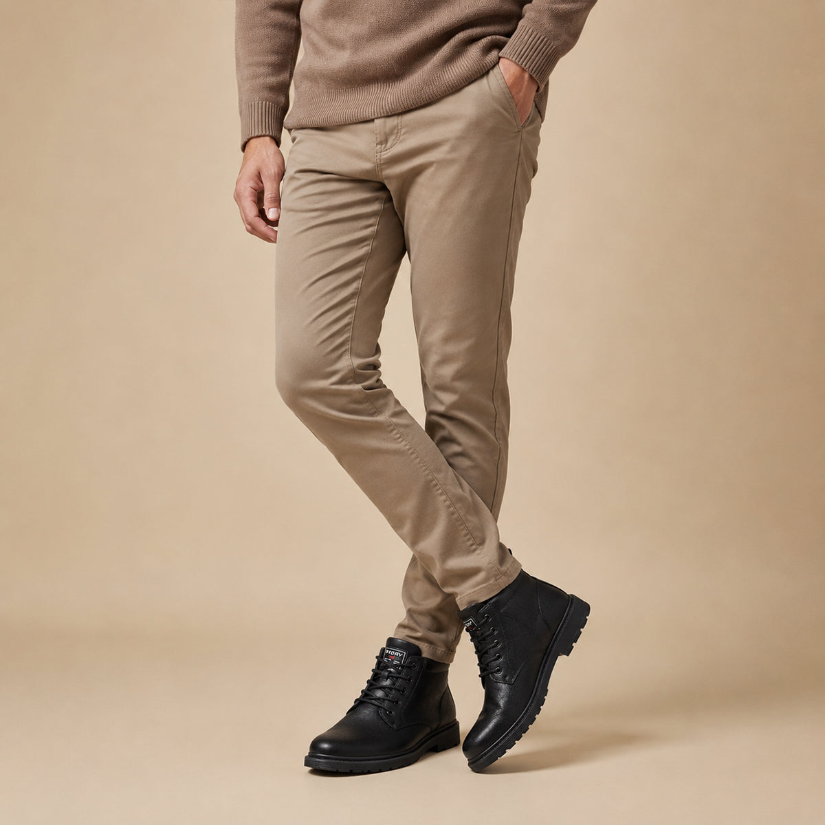 Bottines homme fourrées à lacets