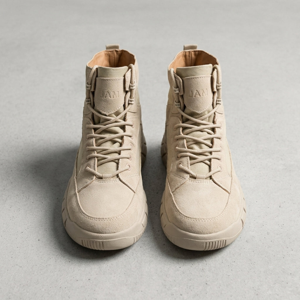 Bottines homme montantes à lacets semelle épaisse
