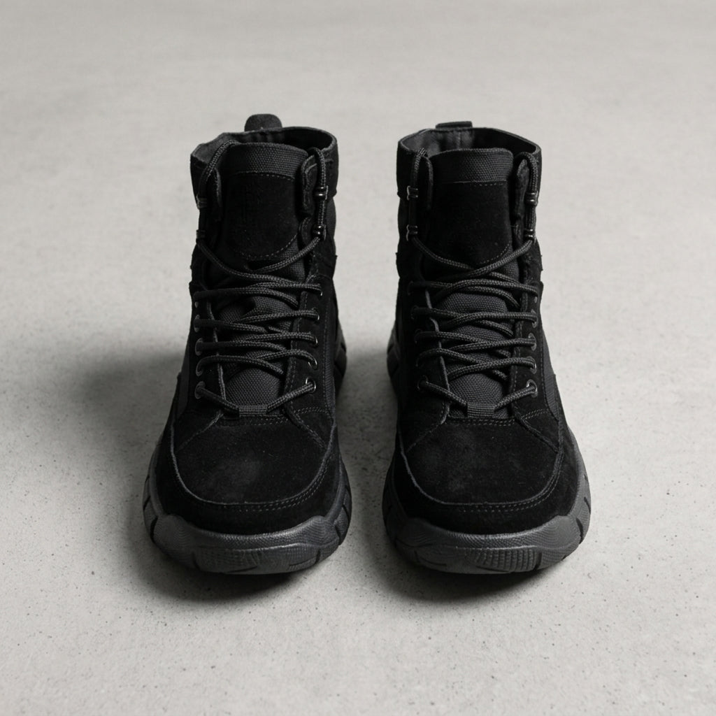 Bottines homme montantes à lacets semelle épaisse