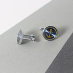 Boutons de manchette homme motif ancre