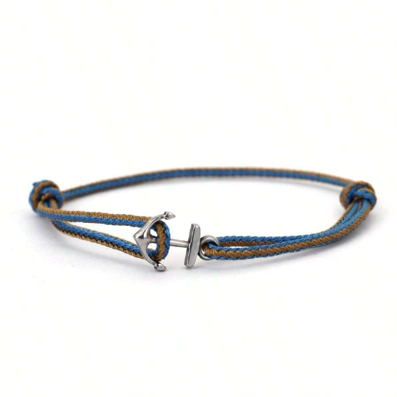 Bracelet homme à ancre ajustable