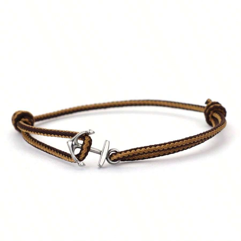 Bracelet homme à ancre ajustable