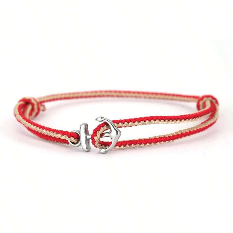 Bracelet homme à ancre ajustable
