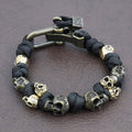 Bracelet homme à cordon perlé
