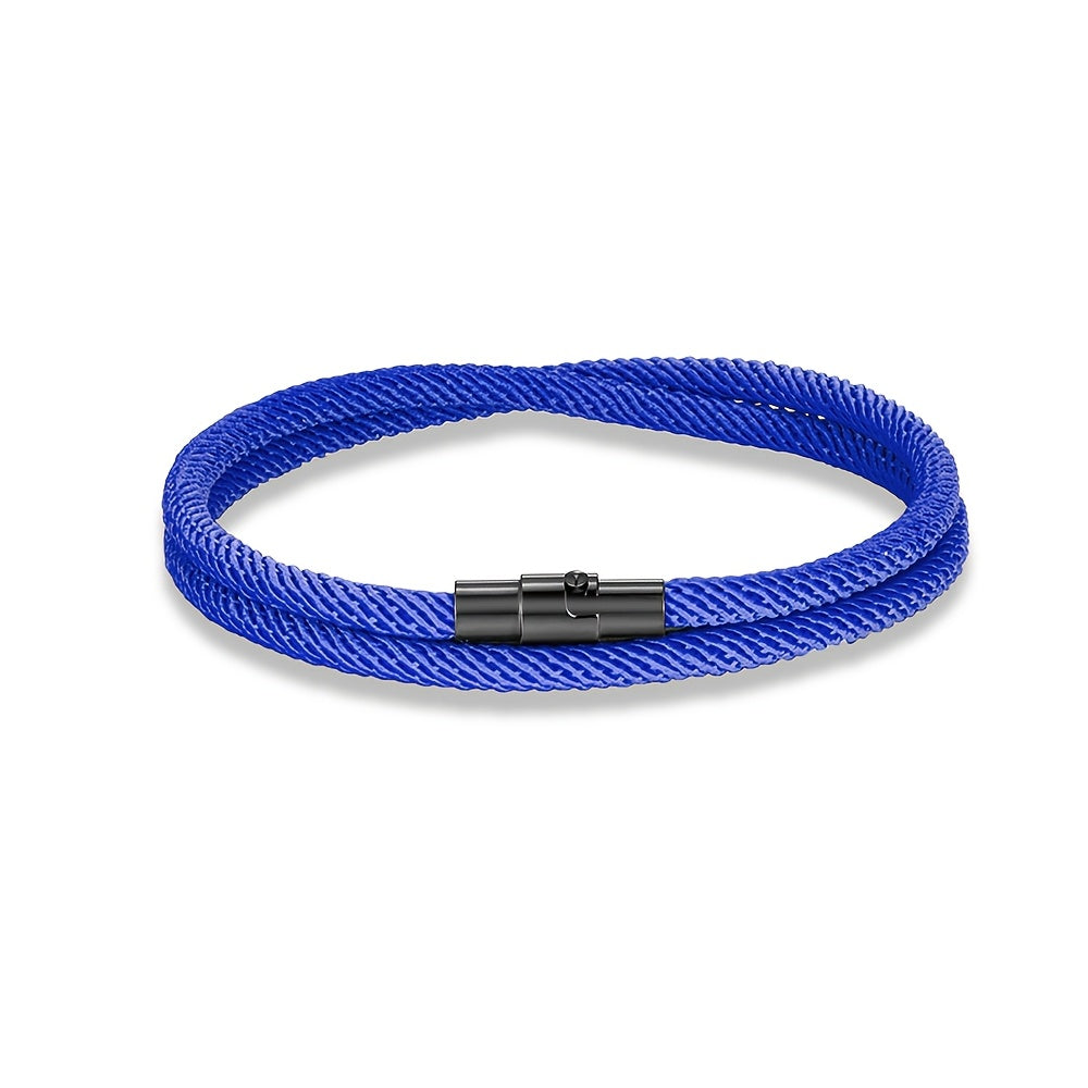 Bracelet homme tressé double tour
