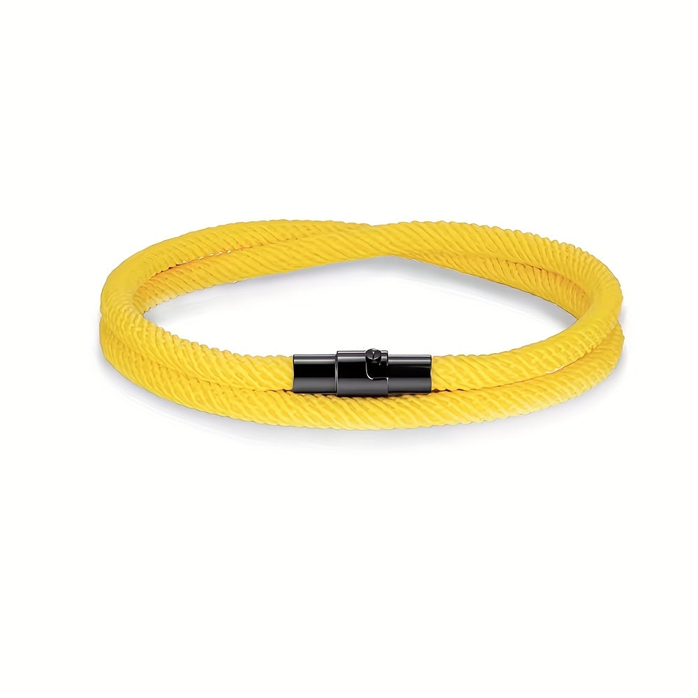 Bracelet homme tressé double tour