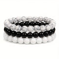 Bracelets homme à perles élastiques