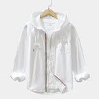 Chemise homme zippée à capuche