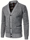 Cardigan à col V boutonné pour homme