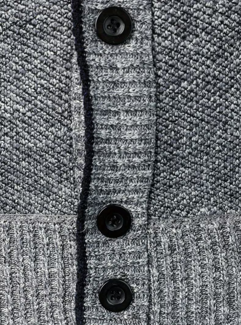 Cardigan à col V boutonné pour homme