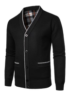 Cardigan à col V boutonné pour homme