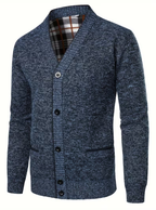Cardigan à col V boutonné pour homme