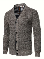 Cardigan à col V boutonné pour homme