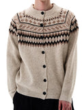 Cardigan Boutonné Côtelé pour Hommes