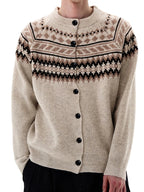 Cardigan Boutonné Côtelé pour Hommes