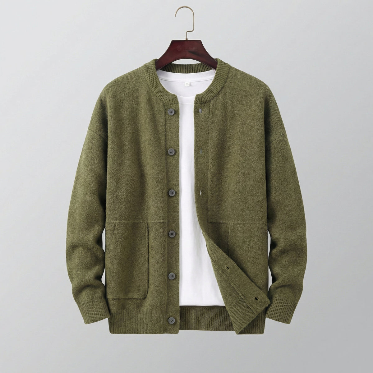 Cardigan homme boutonné à poches