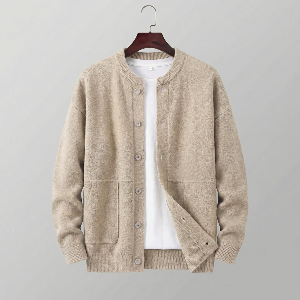 Cardigan homme boutonné à poches