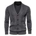 Cardigan homme col châle texturé