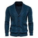 Cardigan homme col châle texturé