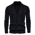 Cardigan homme col châle texturé