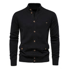Cardigan homme col montant boutonné