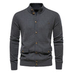 Cardigan homme col montant boutonné