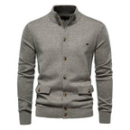 Cardigan homme col montant boutonné