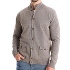 Cardigan homme col montant boutonné